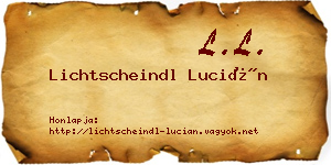 Lichtscheindl Lucián névjegykártya